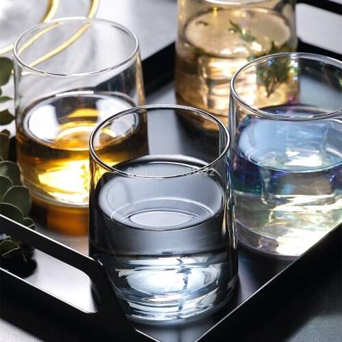 Glass Set Home Living Room Transparent Water Cup Simple Drinking Cup Creative Personality Trend Net Red