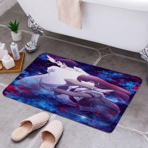 Steins Gate Anti-slip Doormat Vacuuming Water Absorbing Kitchen Bedroon Bath Floor Mats Home Entrance Home Decora