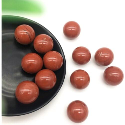 Drop Shipping 27-28mm 1pc Natural Red Jasper Crystal Sphere Balls Reiki Healing Specimen Decor Natural Stones and Crystals