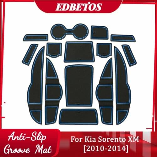 For Kia Sorento XM 2010 2011 2012 2013 2014 Car Interior Accessories For Kia Sorento XM Rubber Mat Non-slip Interior Cup Pad