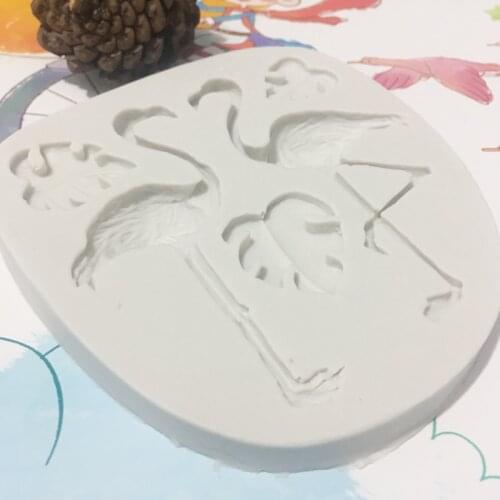 Sugarcraft Flamingo Tropical Leaves bird silicone mold fondant mold cake decorating tools chocolate gumpaste mold