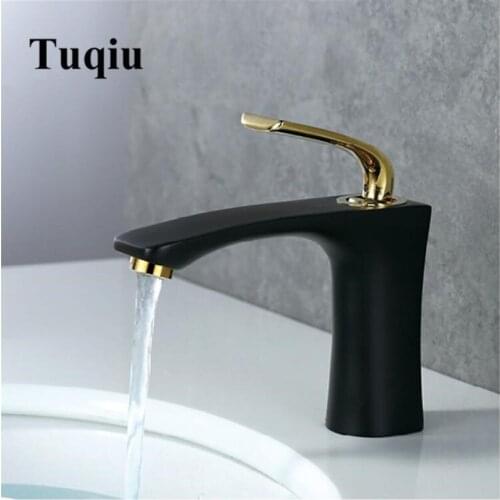 Basin Faucets Gold white Bathroom Sink Faucets Single Handle Hot Cold Wash Mixer Water Tap lavatory water mixer