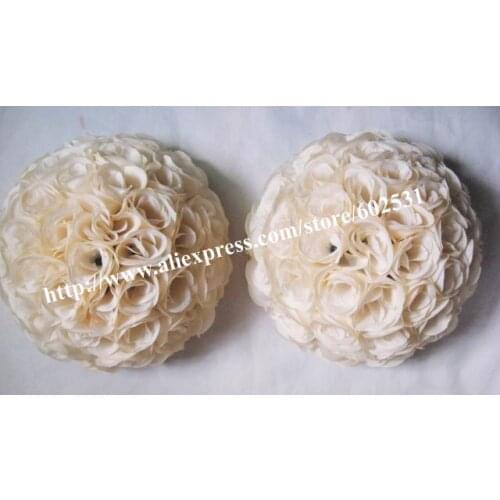 SPR 20cm wedding silk kissing ball,beige,option color size More quantities more decorations for the wedding