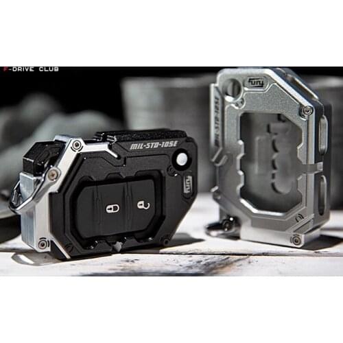 Stylish aluminum-magnesium alloy Car key bag Key shell For 18-21 Wrangler JL JEEP modification accessories