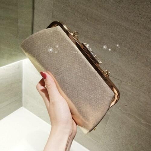 Clutch Bag Rhinestones Tassels Women Gold Fashion Party Wedding Handbag Diamonds Evening Bags Beaded Metal Luxury Elegant Bag