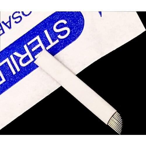 Tattoo Needle 12 Flex Microblading Needles Pins for Eyebrow Lamina Agulhas Tebori for Manual Pen Blade Para Pernement Makeup