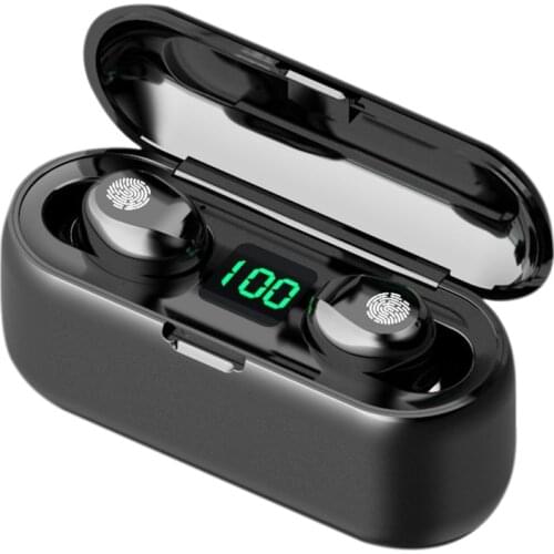 F9 Bluetooth 5.1 Contact Control Wireless Earphone TWS In-Ear Sports Stereo Headset with in Mic Headphones Wireless