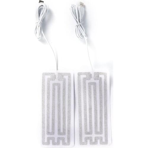 2pcs/Pair 5V Winter Camping Heated Vest Lightweight USB Charging Electric Heated Pads Back Warmer Vest usb Heater 8cm*18cm