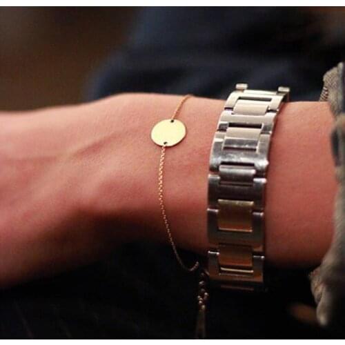 Gold Filled Coins Bracelet Handmade 13MM Disk Jewelry Gold Filled Vintage Tobilleras Pulsera Para Tobillo Boho Bangles For Women
