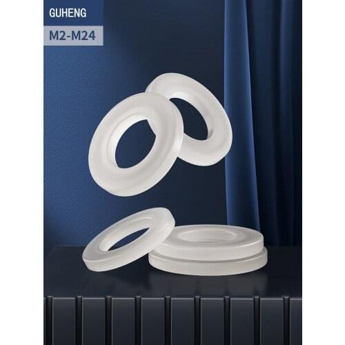 100pcs M2 M2.5 M3 M4 M5 M6 M8 M10 M12 M14 M16 M18 M20 White Black Plastic Nylon Flat Washer Plane Spacer Insulation Gasket Ring