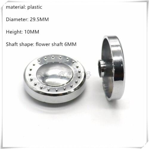 2 Piece 29.5*10MM silver plating plastic knob potentiometer rotary encoder volume switch knob suitable for flower shaft 6MM