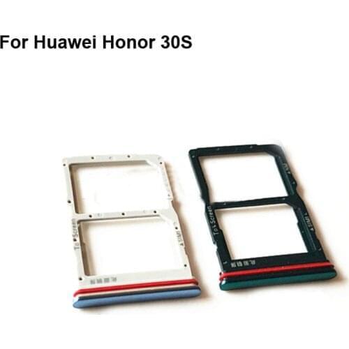 2PCS Tested Good For Huawei Honor 30S Sim Card Holder Tray Card Slot For Huawei Honor 30 S Sim Card Holder honor30s CDY-AN90