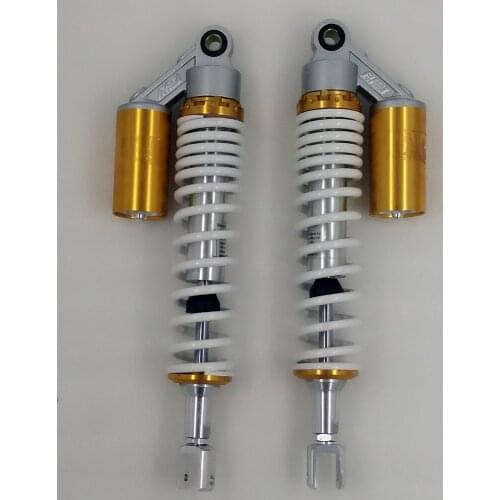 8mm spring 390mm motorcycle REAR AIR/NITROGEN CELL SHOCK ABSORBERS fork for Honda Yamaha suzuki kawasaki atv WHITE&CHROME