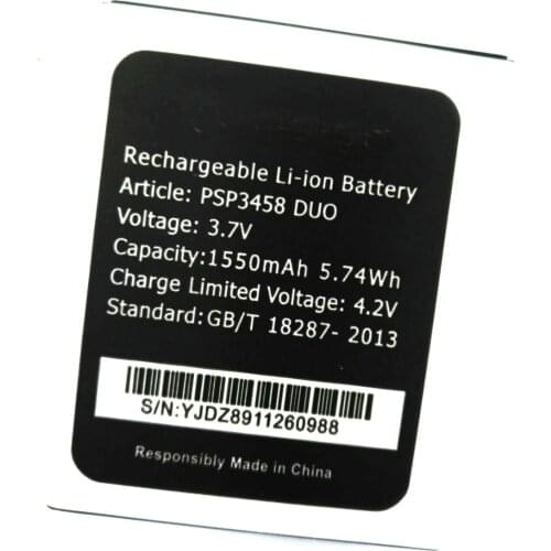 Westrock 1550mAh PSP3458 DUO Battery for Prestigio PSP3458 DUO Prestigio Wize O3 PSP3458 Cell Phone