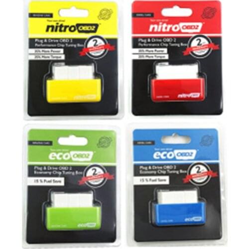 Car Nitroobd2 Chip Tuning Box for Benzine Gasoline Cars Power & Torque Nitro OBD2 Plug and Drive Nitroobd New