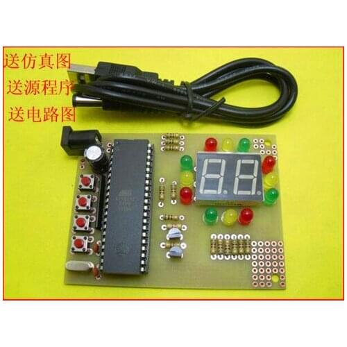 Free Shipping!!! 5pcs 51 single-chip design of traffic lights lights / traffic lights kit learning kit / Electronic Component