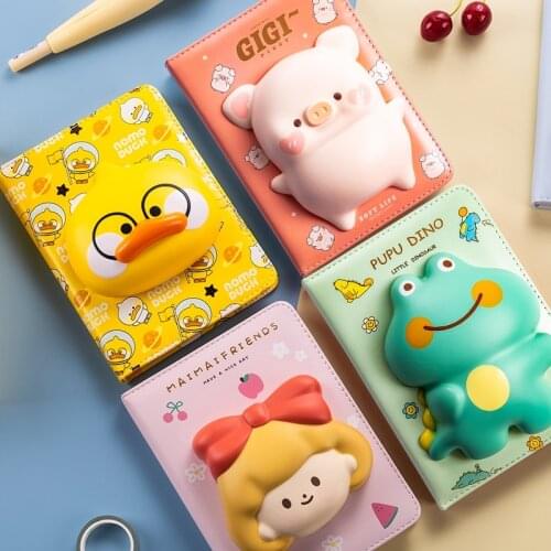 Cute Creative Slow Rebound Decompression Notebook Student Cartoon Coloring Page Diary Handbook A5 Notepad Stationery