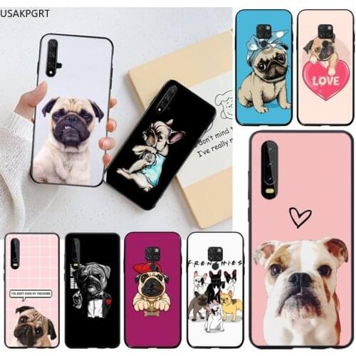 Pug Bulldog Phone Case for Huawei P40 P30 P20 lite Pro Mate 30 20 Pro P Smart 2020 prime