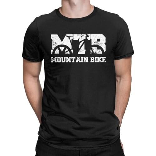 Mountain Biking Vintage MTB Distressed Design T Shirts 100% Cotton Tees Short Sleeve Men Vintage Round Collar Newest T-Shirt