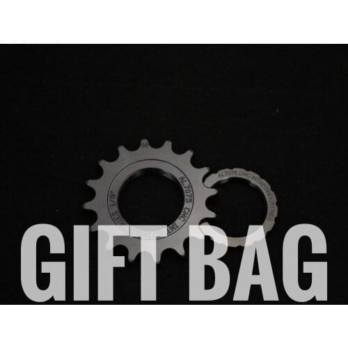 INTRO7 FIXED GEAR COG+LOCKRING 16T BLACK(5PCS FOR DISCOUNT)