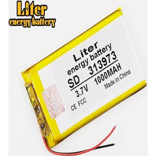 Li-po 3.7V,1000mAH,313973 rechargeable polymer lithium ion / Li-ion battery for GPS,mp3,mp4,mp5,dvd,,model toy