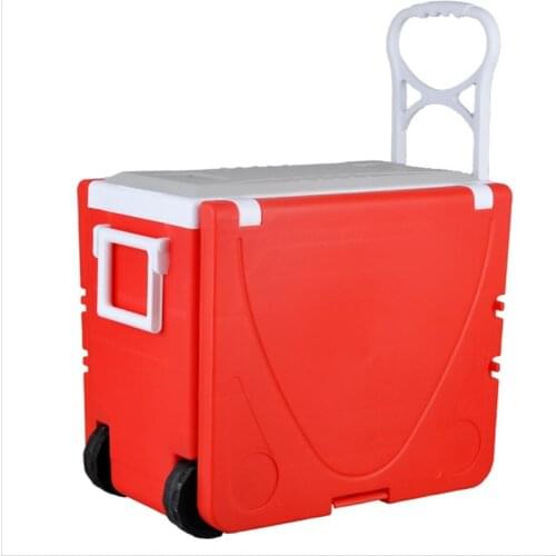 Multifunctional convenient outdoor camping folding table chair cooler box car freezer with stool beach barbecue camping