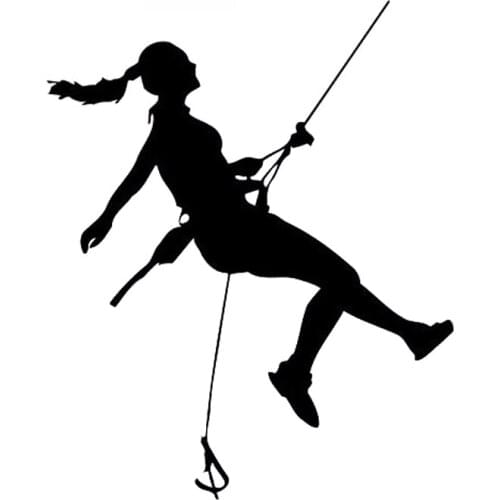 Fashion Rock Climbing Extreme Sports Decals Car Decoration Personality Pvc Car Window Waterproof Stickers Black/white, 16cm*13cm