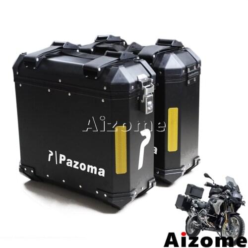 Motorcycle Saddlebag Rear Luggage Bag Panniers Black Side Boxes 36L Side Cases For BMW Suzuki Yamaha Kawasaki Street Bike