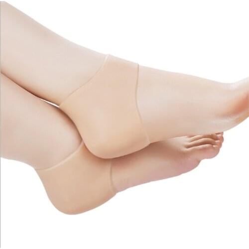 Feet care socks 2PCS New Silicone Moisturizing Gel Heel Socks with hole Cracked Foot Skin Care Protectors 200pair