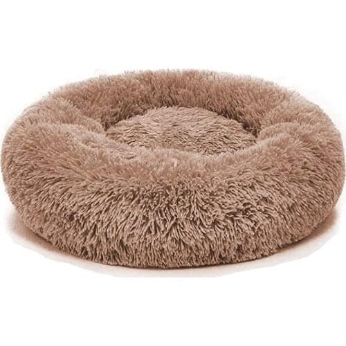 Donut Pet Bed Round Cat House Soft Plush Dog Kennel Pets Sleeping Bag Puppy Nest Cattery Dogs Sofa Cats Cushion Doughnut Beds