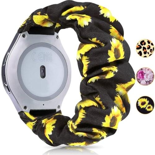 Scrunchie Strap for Samsung Gear S3 Frontier band 20/22mm bracelet Huawei watch GT/2 strap 46 mm Galaxy watch 46mm/42mm/active 2