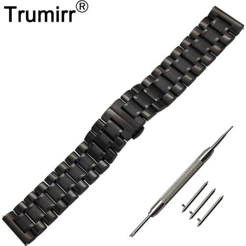 22mm Stainless Steel Watch Band for Vector Luna / Meridian, for Xiaomi Smartwatch Huami Amazfit Strap Wrist Belt Bracelet