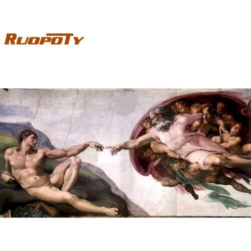 RUOPOTY Naked Man Figure Oil Painting By Numbers Kits For Adults Handmade DIY Gift 60x75cm Framed Living Room Decor Acrylic Arts