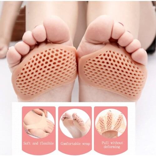 Forefeet Cushion Silicone Protect Pads Women Foot Pain Relief Massage Anti-Slip Gel Insert For High Heel Shoes Care Accessories