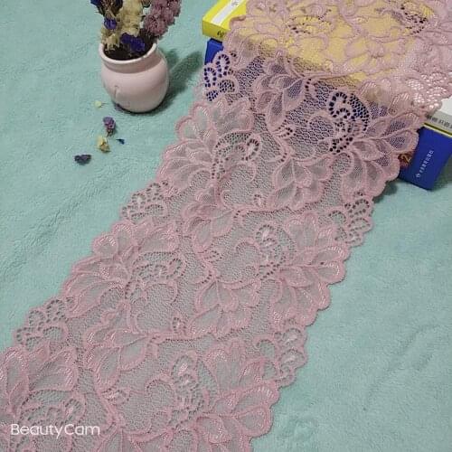 TD2906-1 18cm black elastic lace Fabric French hollow underwear stretch lace Trim DIY French hollow underwea