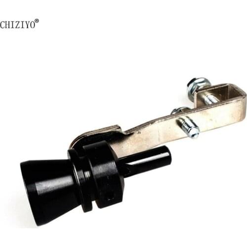 Black S/M Size Universal Car BOV Muffler Exhaust Pipe Turbo Sound Whistle Simulator Sound Vehicles Auto Accessories