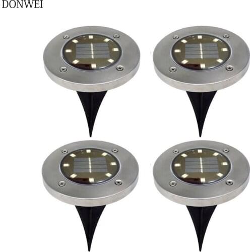 4 PCS 8led Solar Powered Ground Light Waterproof Garden solar Lights With 8 LEDs Solar Lamp for Home Yard Driveway Lawn Road