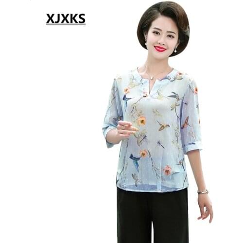 XJXKS Blouses With Sleeves