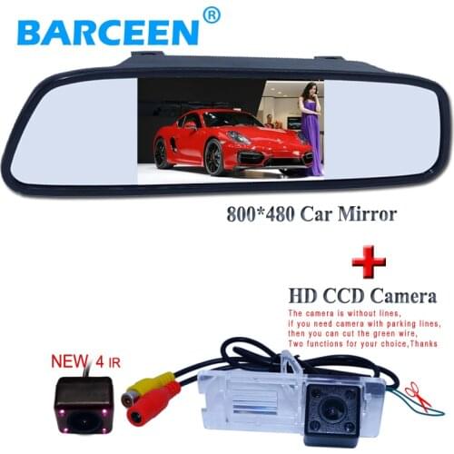 4.3" Color LCD VideoCar Monitor+ Car CCD Rear View Camera backup Camera 2 in1 Auto Parking for Renault Fluence/ Duster