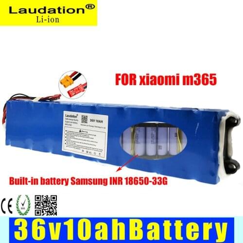 Laudation 36v Battery Pack 36V 10Ah Scooter Battery for Xiaomi M365, 10s 3p Electric Scooter XiaomiM365 Premium Lithium Battery