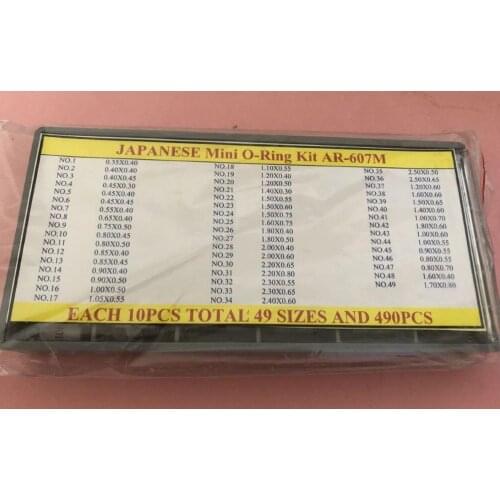 Free Shipping 1 Set 490pcs Japanese Mini O-Ring for Watch Crown Special Sizes for Brand Watches