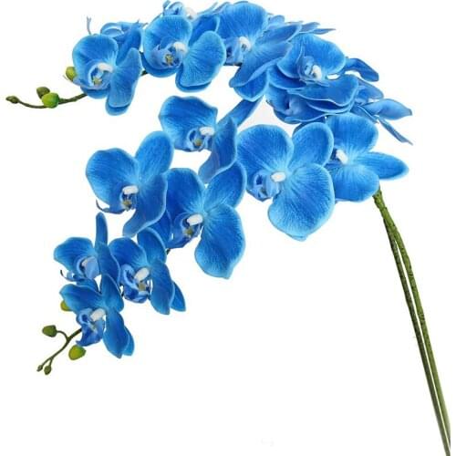 38 Inch Artificial Phalaenopsis Flowers Branches Real Touch (Not Silk) Orchids Flowers for Home Office Wedding Decoration 4pcs