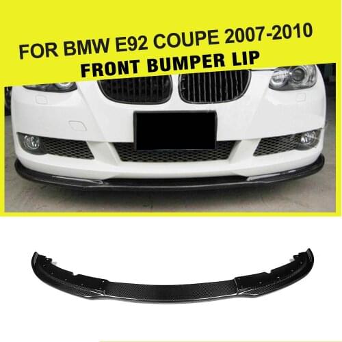 For BMW 3 Series E92 Standard Bumper 2008 - 2010 Carbon Fiber Car Front Bumper Lip Spoiler Splitters