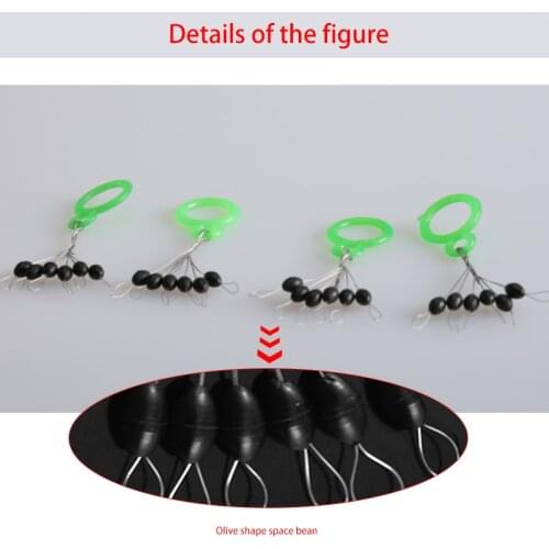 DONQL 30pcs/lot Fishing Float Black Rubber Stopper Fishing Space Bean Stopper Float Line Stops Fishing Tackle Lure Buoy S M L XL