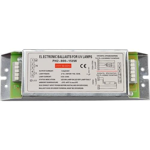 150W electronic ballast PH2-800-150W exhaust gas treatment UV light oxygen tube UV rectifier 2/75