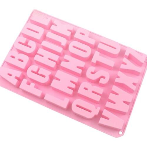 Large Letters Alphabet and Number Molds for Chocolate, Cake Decorating, Crayons, Candy, Cookies Baking (1Pcs)