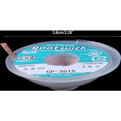 Hot Selling Useful 5 ft 3.5mm Desoldering Braid Solder Remover Wick CP-3515 qiang