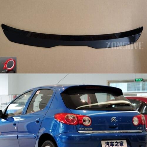 Use For Citroen C2 Roof Spoiler Carbon Fiber Look Accessories Body Kit Factory Style