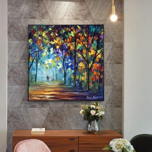 Abstract Forest Street Canvas Paintings Wall Art Posters and Prints Landscape Pictures for Living Rome Home Cuadros Decoration