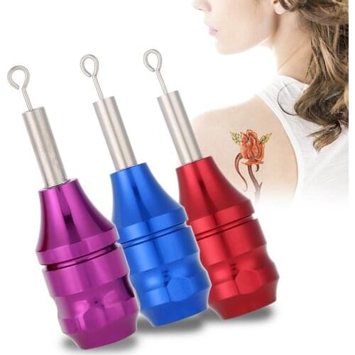 25mm Aluminum Alloy Tattoo Cartridge Grip Tube Tattoo Mahine Grips Handle Tool Semi-Permanent Makeup Tattoo Accessories 3 Colors